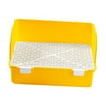 thumbnail image 4 of Caja de Bandeja de entrenamiento para ir al baño Bandeja para orinal Esquina para inodoro Cama para conejillo de indias Galesaurio Hurón Jerbo Amarillo, 4 of 10