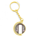thumbnail image 1 of La cultura china flor azul puerta Anillo de oro de metal llavero llavero, 1 of 3