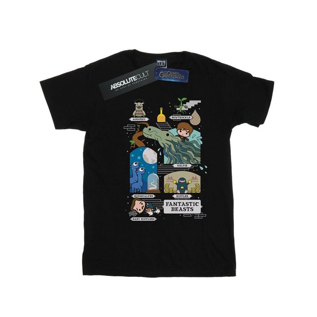 Fantastic Beasts T-Shirt Boyfriend en Coton pour Femmes Chibi Newt