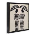 thumbnail image 3 of Stupell Industries Two Women in Rain Stripes Black Framed Floater Canvas Wall Art design by Annabelle Hall, 18 x 18, 3 of 9