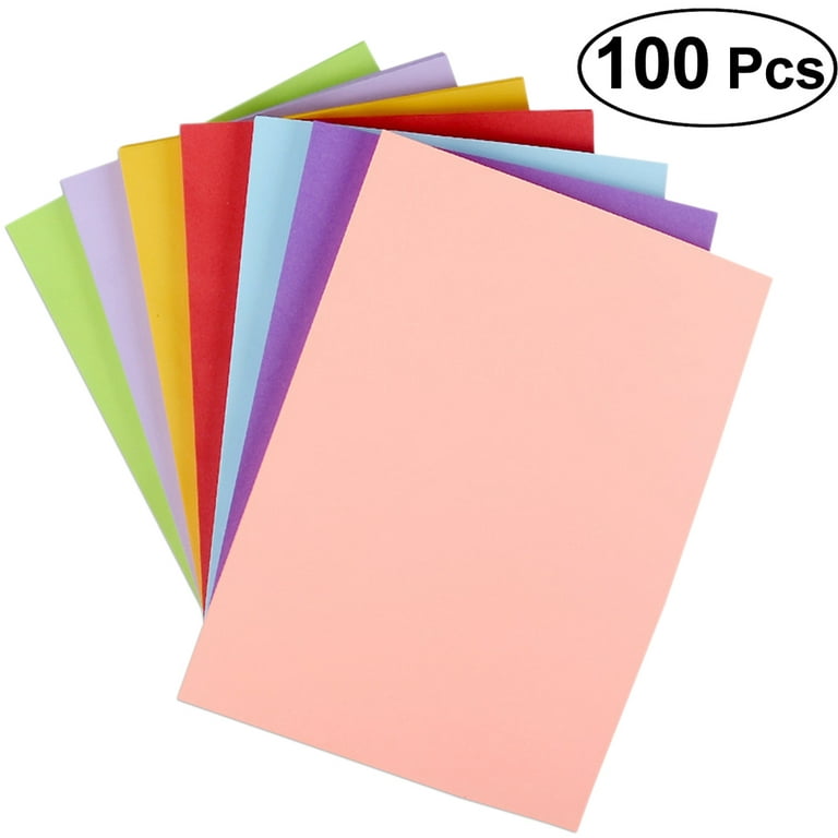 TINKSKY 100PCS Colored Copy Paper DIY Hand Craft Paper Handmade Paper  Folding for Kids Size A3 (Mixed 10 Color) 