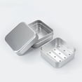 thumbnail image 6 of kowaku Portable Soap Box Bar Soap Case Stainless Steel Multiuse Double Layer for Outdoor Activities Picnic Hotel Home Business Trips square, 6 of 9