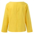 thumbnail image 2 of adviicd Blouses For Women Business Casual Casual Tops For Women Women's Casual Boho V Neck Top Loose Floral Printed Long Sleeve Beach Shirts Blouses Yellow XL, 2 of 4