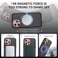 thumbnail image 3 of Dteck Magnetic Case for iPhone 15 ,Shockproof Translucent Matte PC+TPU Case Compatible with MagSafe Built-in Camera Stand  Back Cover for iPhone 15,Orange, 3 of 8