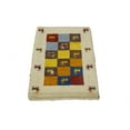 thumbnail image 4 of Cream Tribal 1'7X2'7 Indo-Gabbeh Oriental Rug, 4 of 11