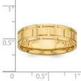 thumbnail image 3 of 14k Yellow Gold Light Comfort Fit Fancy Band, 3 of 4