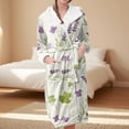 thumbnail image 2 of MEICHEN Bath Robes for Women Trendy Spring Cute Funny Plant Flower Print Pyjamas Casual Comfortable Fashionable Sleeping Robe Women's Essentials Summer Loungewear, 2 of 5