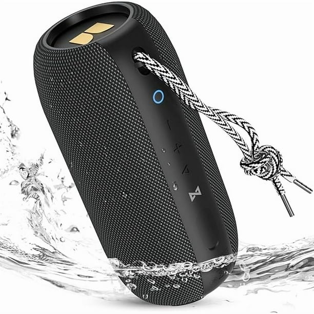 wonima11 S320 Bluetooth Speaker, 40W True Wireless,360° Stereo Sound Effect,IPX7 Waterproof, 32 Hour Playing Time,Suitable for Outdoor Portable Speaker (Black).