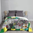 thumbnail image 2 of Cat Color Plaid Pattern Throw Blanket, Super Soft Anti-Pilling Flannel Bed Blankets, 60"x50", 2 of 8