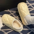 thumbnail image 6 of Slippers for Women, Winter House Slippers Indoor Outdoor Unisex Couple Fashionable Casual Winter Outerwear Closed-Toe Half-Slippers Fleece-Lined Warm Flat Slippers, 6 of 8