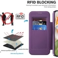 thumbnail image 5 of For Google Pixel 9 Pro Wallet Cell Cover, RFID Blocking, PU Leather,Compatible With MagSafe , With Flip Cover Multi-Card Slots Pocket, Ultra Thin Magneti Protective Cover,Purple,For Pixel 9 Pro, 5 of 8