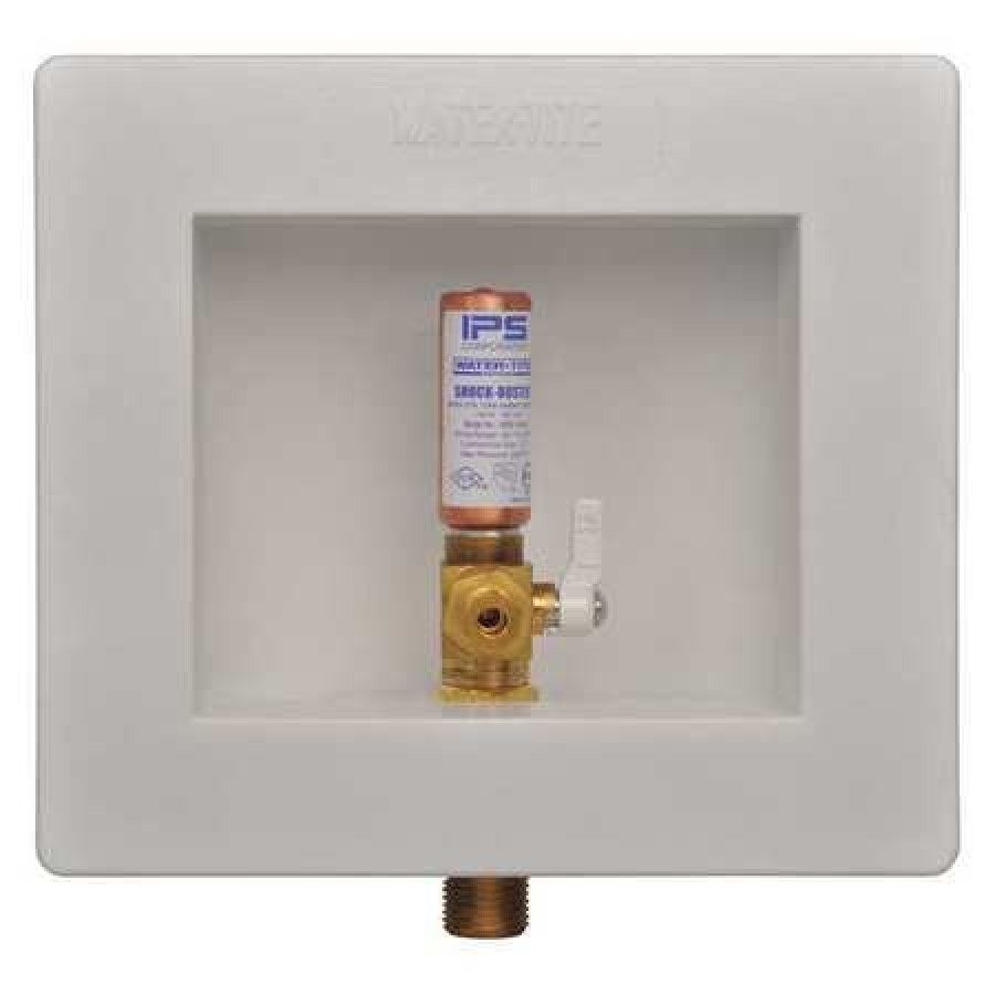 Ips WaterTite Icemaker Valve Outlet Box With 1/4 Turn Valve And Water