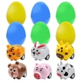 thumbnail image 2 of Kbndieu Easter Eggs with Toy Cars Inside, 6Pcs Plastic Prefilled Easter Egg Fillers, Easter Basket Stuffers for Baby Toddlers Kids Toys Vehicles, Filled Easter-Egg Hunt Party Favors Gifts, 2 of 6