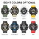thumbnail image 2 of Mirar 8045 Reloj de pulsera deportivo multifuncional para hombre 50M Cuarzo resistente al agua + Reloj electrónico digital con pantalla luminosa / Alarma / Cronómetro / Semana / Fecha 1 1, 2 of 5