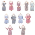 thumbnail image 3 of Women Pockets Waterproof Double Layer Anti-oil Aprons Kitchen Outsides BBQ Cooking Thick Cloth Sleeves, 3 of 8