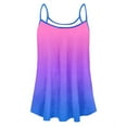 thumbnail image 4 of Fanxing Womens Plus Size Tank Top Under $8 Trendy Tie Dye Graphic Tees Loose Fit Flowy Beach Shirts Sleeveless Summer Tops Purple,XL, 4 of 4