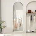 thumbnail image 4 of CONCETTA 64"x21" High-Quality Arched Full Length Mirror, Aluminum Alloy Frame Ensures Stability, Standing Design for Bedroom, Black, 4 of 7
