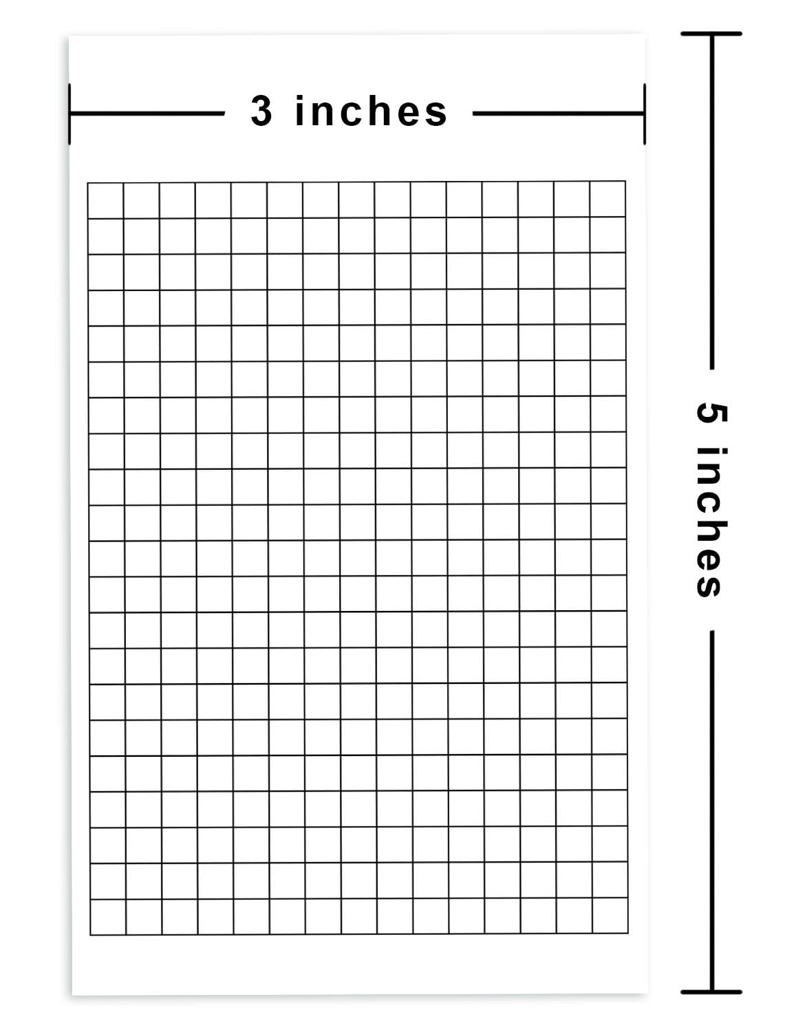 White Grid Vertical Index Cards, 3” X 5” Inches