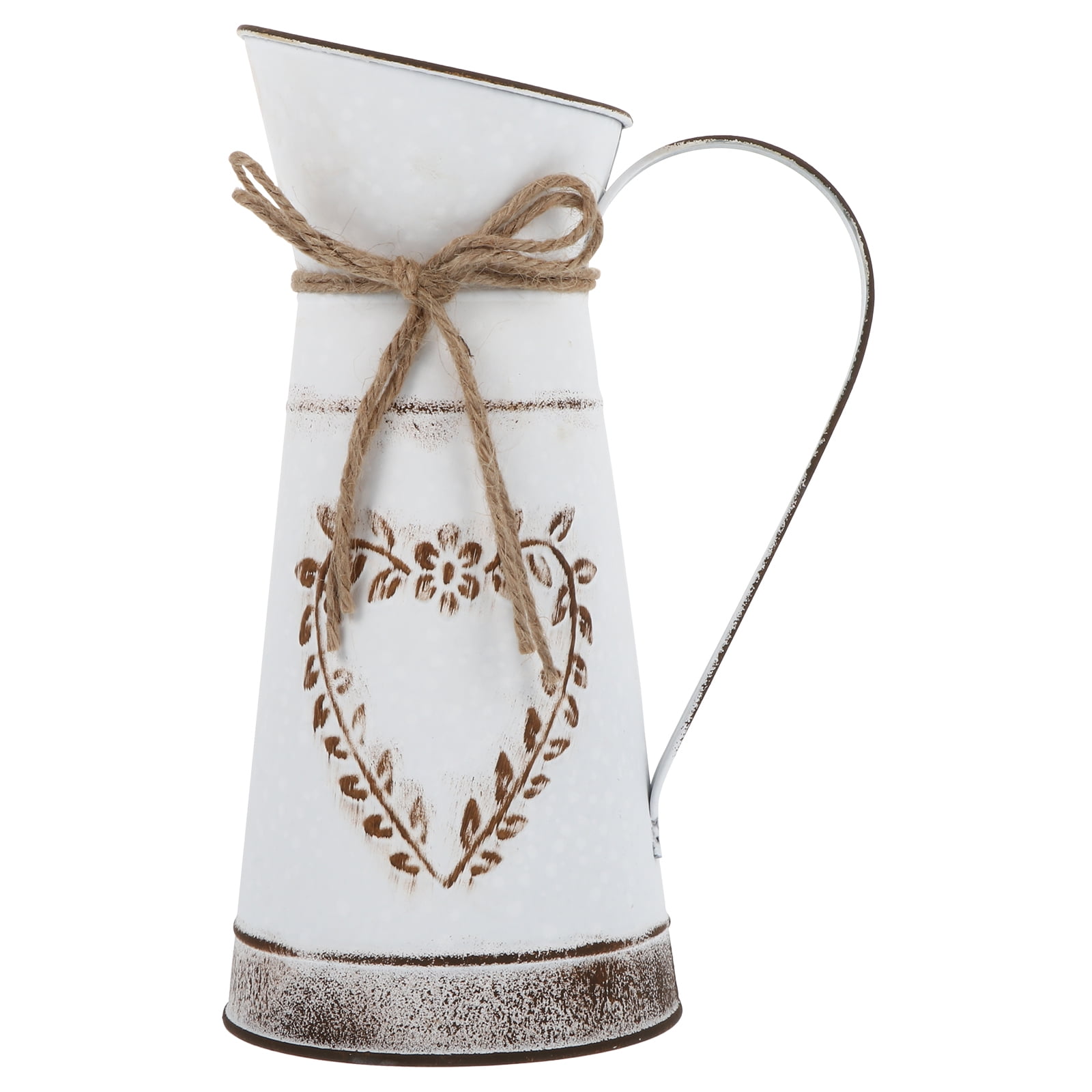 Vase Flower Metal Farmhouse Pitcher Jug Bucket Rustic Decor Flowers Galvanized Planter Milk Can Shabby Vintage Chic Pot