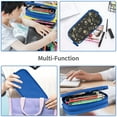 thumbnail image 7 of TEQUAN Large Capacity Pencil Case, Skull Rock and Roll Music Pattern Pencil Pouch 2 Compartments Pencil Bag (Blue), 7 of 7