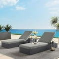 thumbnail image 3 of Modway Tahoe Outdoor Patio Powder-Coated Aluminum 3-Piece Chaise Lounge Set in Gray Charcoal, 3 of 6
