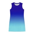 thumbnail image 5 of Fmbrln Dresses for Women Sleeveless Crew Neck Side Slit Tank Dress Summer Casual Loose Gradient Print Mini Dresses, 5 of 6