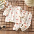 thumbnail image 2 of UAYOTSE Baby Boys Girls Soft Pajama Set 3 6 12 18 Months 2T 3T 4T 5T fit Pjs Breathable Underwear Home Clothes Long Sleeve Size 5-6 Years, 2 of 6