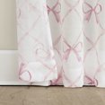 thumbnail image 3 of Sun Zero Romy Generation Lattice Bows Sheer Tie Top Curtain Panel, 50"W x 63"L, Pink, 3 of 7