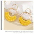 thumbnail image 4 of ETHZZLE 1 Pair Funky Earrings for Women Bohemian Style Yellow Metal Fashion Accessory, 4 of 7