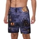 thumbnail image 1 of Balery Mystery House Halloween Night Bañador para hombre, shorts de playa de secado rápido con entrepierna y forro de compresión-Small, 1 of 6