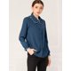 thumbnail image 3 of Blusa De Manga Larga Con Cuello Peter Pan Y Volantes Para Mujer Azul real XL, 3 of 6