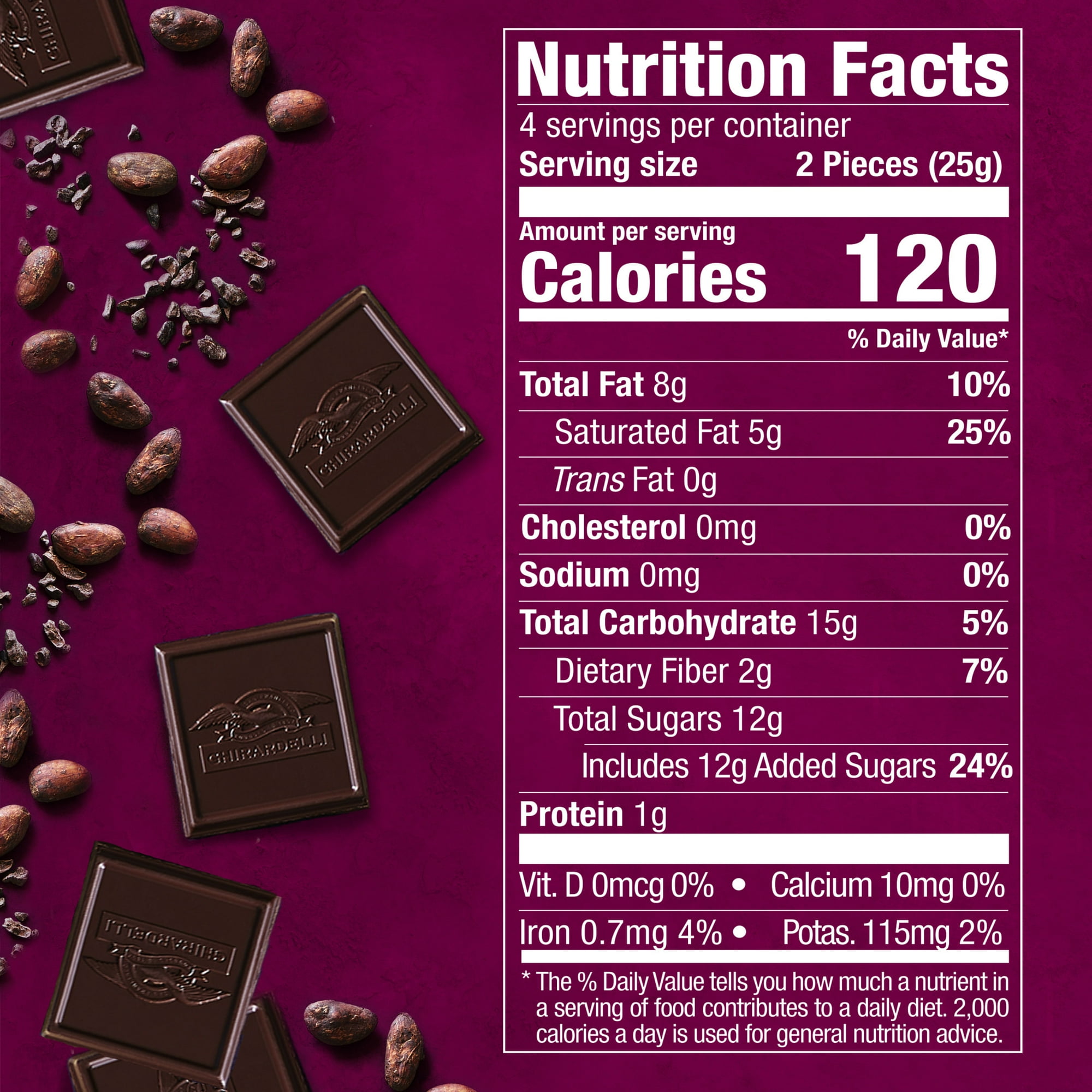 GHIRARDELLI Intense Dark Chocolate Bar, Raspberry, 3.5 oz Bar