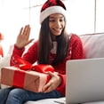thumbnail image 5 of Paquete de 3 gorros navideños de Papá Noel, gorro de Papá Noel a cuadros, gorro de felpa para fiesta de disfraces navideños y eventos festivos, 5 of 5