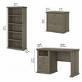 thumbnail image 6 of Bush Furniture Yorktown 50W Home Office Desk with Lateral File Cabinet and 5 Shelf Bookcase, 6 of 9