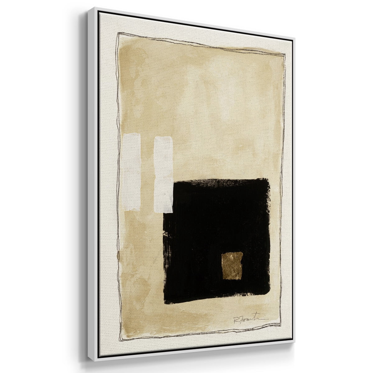 Inner Musing I Framed Premium Gallery Wrapped Canvas - Ready to Hang - 17 x 25 - White Floating Frame