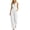 #04 White 【Mix, Match & Rotate: Stock Up on Daily Colors】, variant on Womens Solid Color Wide Leg Jumpsuit with Zipper Pockets, Elastic Waist Loose Fit Long Pants, Casual Dressy Outdoor Fashion Trousers | VerBelle,White 2XL