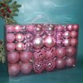 thumbnail image 3 of Juego de 100 bolas navideñas de plástico de moda, 8 cm, 18 colores, bolas de adorno navideñas suspendibles para fiestas, 3 of 5