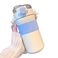 thumbnail image 1 of Termos para Agua inoxidable, 635 ml de termos para cafés, con popote, botella de agua deportiva, prueba fugas, termo de agua aislada reutilizable para niños y, 1 of 8
