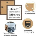 thumbnail image 2 of Love Grow Best in Little Houses Art Sign Solid Wood Bedroom Sign with Arylic Layer 7x7 Inch Large Hangable Wooden Frame for Living Room Decor, 2 of 9