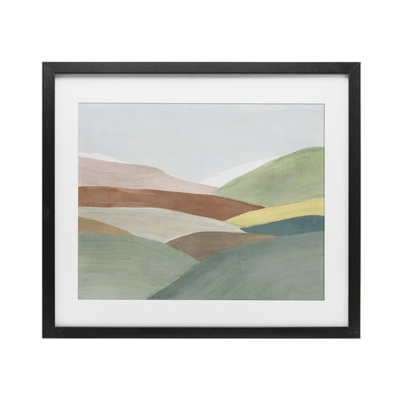 Stupell Industries Subtle Rolling Hills Black Framed Print Under Glass design by Ian C., 13 x 16