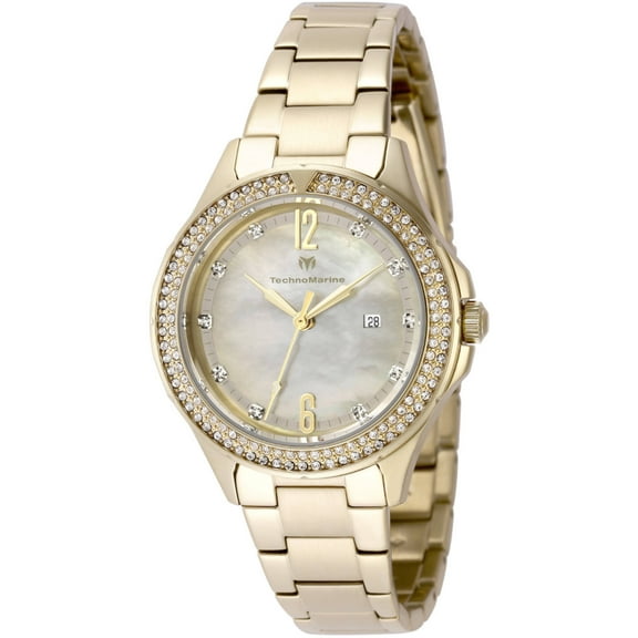 Technomarine TM-826012 Women's Luna Yellow and White Steel Watch