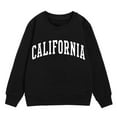 thumbnail image 5 of WOYY Little Girls Sweatshirt California Print Crew Neck Pullover Loose Casual Sweatshirts, 5 of 5