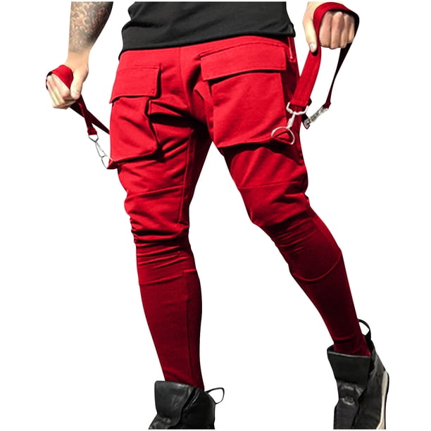 Pantalones largos para hombre, de color liso, con bolsillo y cordón, informales, juveniles, versátiles, deportivos, de gran tamaño.