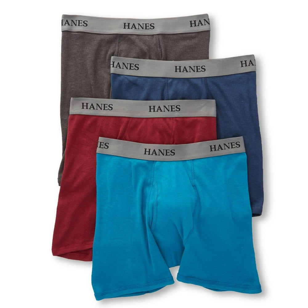Hanes - Men's Hanes Y692F4 Platinum Core Assorted Boxer Briefs - 4 Pack ...