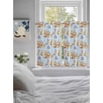 thumbnail image 3 of Blue Bunny Easter 2 Panel Kitchen Curtains for Windows, Colorful Eggs Rabbits Pastoral Bathroom Privacy Curtain, Home Décor Window Treatment for Bedroom/Living Room 55"x45", 3 of 6