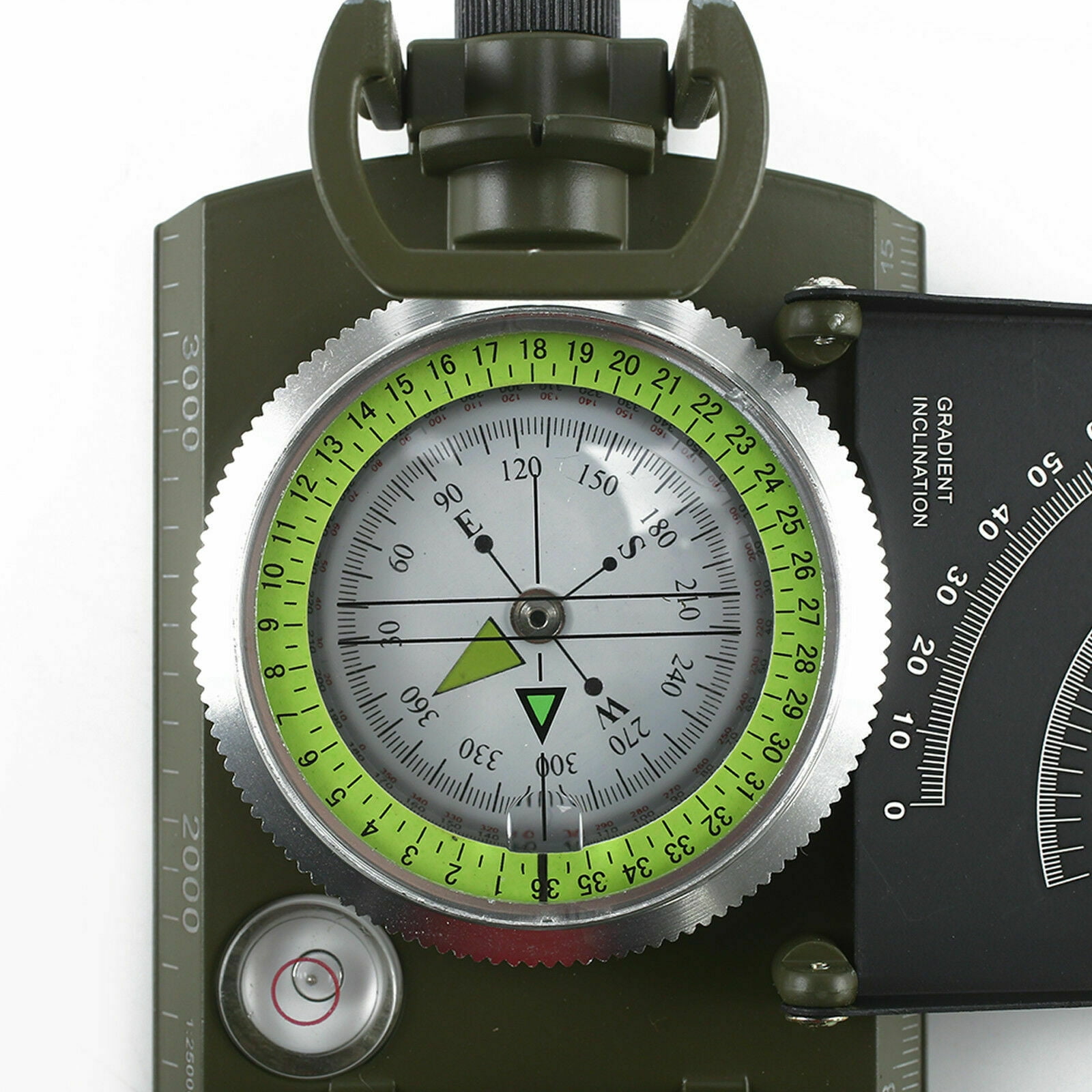 Professional Pocket Military Compass Metal Clinometer Hiking Sighting Camping 