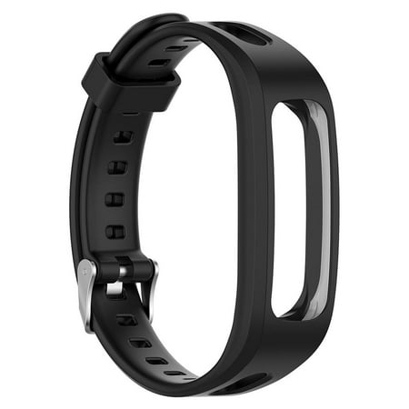 Silicone Watch Band Strap for Huawei Honor Band 4 Running Version (Black)