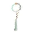 thumbnail image 1 of Pulsera con cuentas de silicona, llavero, pulsera con cuentas de silicona, llavero con borla de cuero para mujer, pulsera con cuentas de silicona, llavero, pulsera elástica, llavero con, 1 of 2