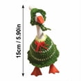 thumbnail image 3 of Easter Desk Goose Outfits Set, Green Frog Clothes for 7in/17.78cm Mini Magnetic Desk Goose Statue Party Spring Holiday Decor, 3 of 6
