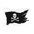 thumbnail image 7 of Black Pirate Flag Tapestry, Fun Skull Bones Wall Hanging Tapestries Dorm Room Home Decor, 60" x 40", 7 of 7